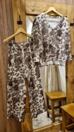 Panatalón Palazzo Print Wafle Safari - Imagen 2