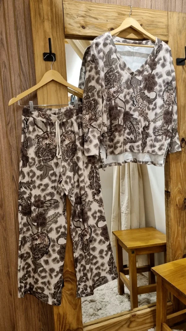 Panatalón Palazzo Print Wafle Safari - Imagen 2