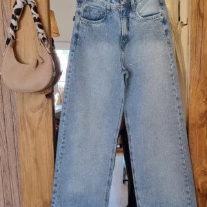 Jean Wide Leg con Brillo