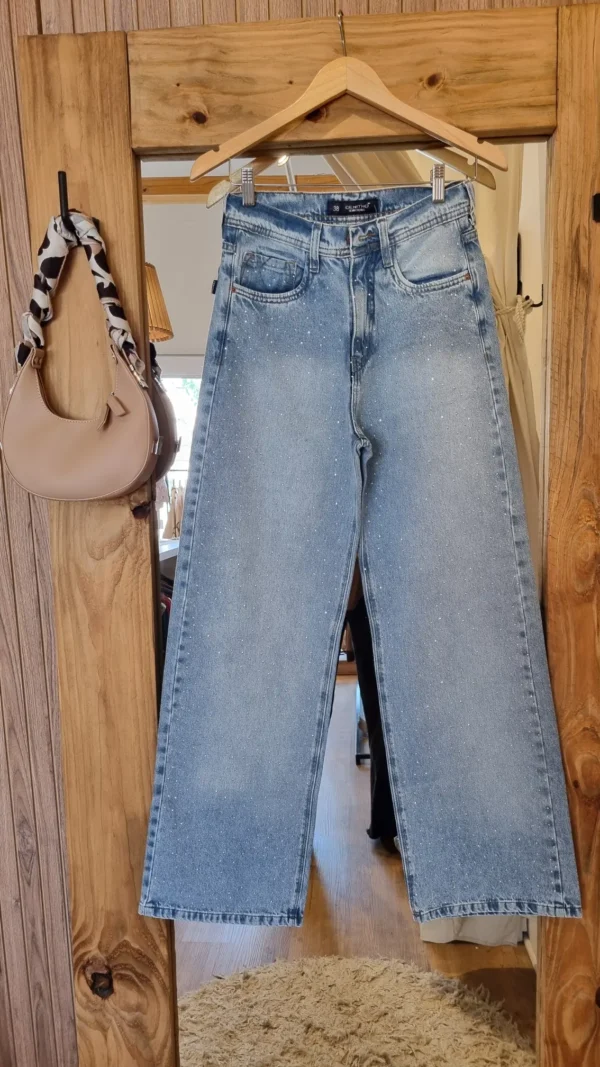 Jean Wide Leg con Brillo - Imagen 1
