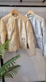 Campera de Cuero Metalizada - Imagen 3