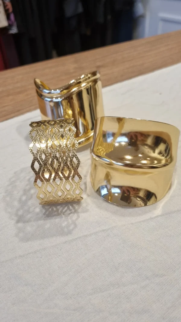 Brazalete Metal Plata y Oro - Imagen 1